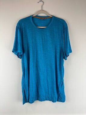 Icebreaker Men’s Blue Cool-Lite Short Sleeve Merino Wool Blend Tee Shirt XL